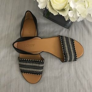 J. Crew Open Toe Flat Sandals | Like New